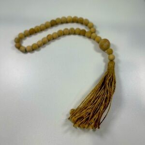 Wooden Bead Garland with Tassels